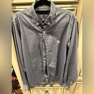 Express Men's Casual Gray Button-Down Shirt M